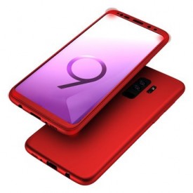 Husa Samsung Galaxy S9, FullBody Elegance Luxury Rosu, acoperire completa 360 grade cu folie de protectie gratis