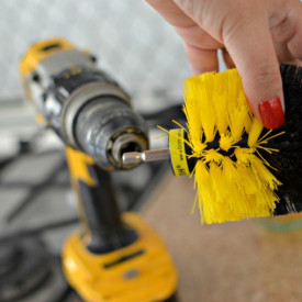Perie circulara pentru Mocheta & Uz Caznic / Profesional - Detailing Carpet Brush cu Adaptor Bormasina