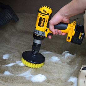 Perie rotunda medie pentru Mocheta & Uz Casnic / Profesional - Detailing Carpet Brush cu Adaptor Bormasina