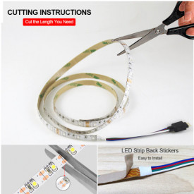 Banda LED USB pentru Iluminare Ambientala in Spatele Televizorului Backlight TV RGB