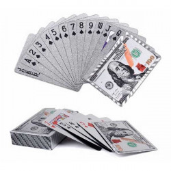 Carti de joc Silver Casino Poker, aspect Dolar $