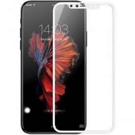 Folie de sticla Apple iPhone XS MAX, 5D FULL GLUE ALB