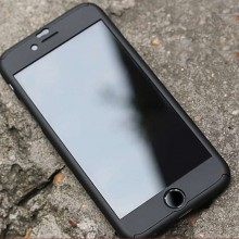 Husa Apple iPhone 6 Plus/6S Plus, FullBody Elegance Luxury iPaky Black, acoperire completa 360 grade cu folie de sticla gratis