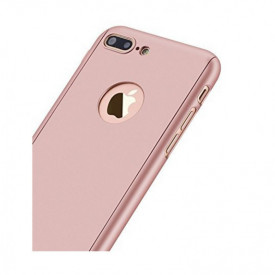 Husa Apple iPhone 7 Plus, FullBody Elegance Luxury Rose-Gold, acoperire completa 360 grade cu folie de sticla gratis