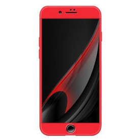 Husa Apple iPhone 8, FullBody Elegance Luxury Red, acoperire completa 360 grade cu folie de sticla gratis