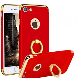 Husa Apple iPhone 8 Plus, Elegance Luxury 3in1 Ring Rosu