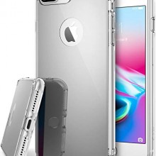 Husa Apple iPhone 8 Plus, Elegance Luxury tip oglinda Argintiu