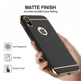 Husa Apple iPhone X, Elegance Luxury 3in1 Negru
