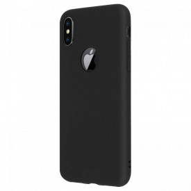 Husa Apple iPhone X, Elegance Luxury, Silicon TPU Slim Antisoc NEGRU