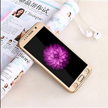 Husa FullBody Elegance Luxury Gold pentru Samsung Galaxy J7 2016 acoperire completa 360 grade cu folie de protectie gratis