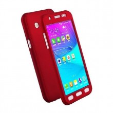 Husa FullBody Elegance Luxury Red pentru Samsung Galaxy J3 2016 acoperire 360 grade cu folie de protectie GRATIS !