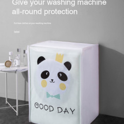 Husa pentru masina de spalat rufe si uscator de rufe cu incarcare frontala, dustproof, impermeabila, Design Panda