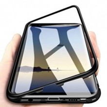 Husa Samsung Galaxy NOTE 8 , Magnetica Negru, Perfect Fit cu spate de sticla securizata premium