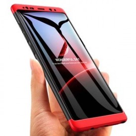 Husa Samsung Galaxy S10 Plus, Elegance Luxury, 360° 3in1 Negru-Rosu