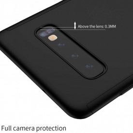 Husa Samsung Galaxy S10 Plus, FullBody Elegance Luxury Negru, acoperire completa 360 grade cu folie de protectie gratis
