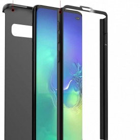 Husa Samsung Galaxy S20 Plus, FullBody Elegance Luxury Negru, acoperire completa 360 grade cu folie de protectie gratis