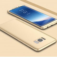 Husa Samsung Galaxy S8, FullBody Elegance Luxury Gold, acoperire completa 360 grade cu folie de protectie gratis