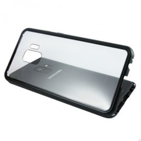 Husa Samsung Galaxy S9 PLUS , Magnetica Negru, Perfect Fit cu spate de sticla securizata premium