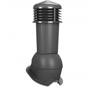 Cos ventilare tablă cutată H 35 Plus Ø125 mm gri