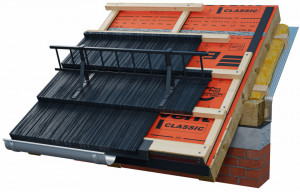 SET Parazapadă grilaj 2 m + 3 suporți tablă Janosik, Teck