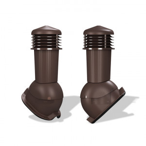 Cos ventilare tablă cutată H 18 Plus Ø125 mm maro