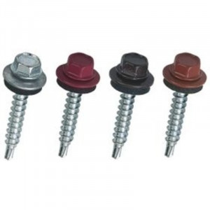 Surub pentru tigla metalica, autoforant, cu saiba 4,8 x 20 mm, cutie 250 bucati