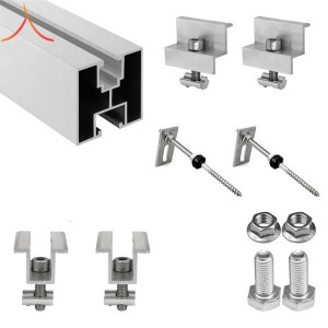Kit montare, 2 panouri fotovoltaice, acoperis metalic