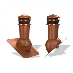 Coș ventilare șindrilă Normal Ø 125 mm cărămiziu