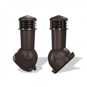 Coș ventilare tablă cutată H 18 Plus Ø 125 mm maro închis