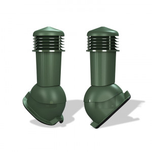 Cos ventilare tablă cutată H 18 Plus Ø125 mm verde