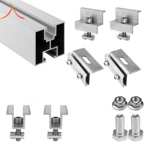 Kit montaj 2 panouri fotovoltaice acoperis tabla faltuita