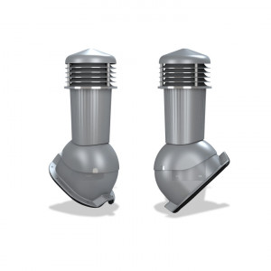 Coș ventilare tablă cutată H 18 Plus Ø 125 mm gri deschis
