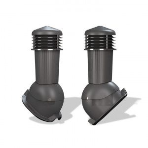 Cos ventilare tablă cutată H 18 Plus Ø125 mm gri