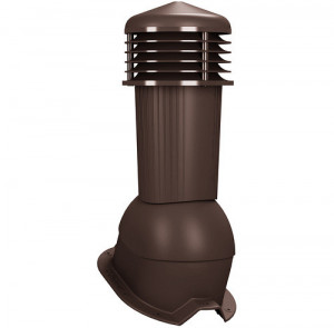 Cos ventilare tablă cutată H 35 Plus Ø125 mm maro