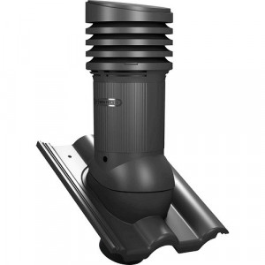 Coș ventilare aerisire țiglă Bramac Alpina negru EVO Ø 125 mm
