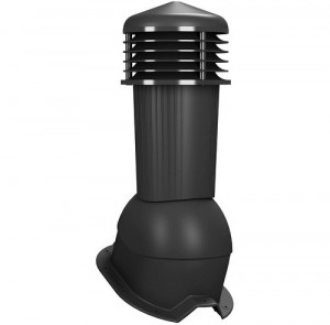 Cos ventilare tablă cutată H 35 Plus Ø125 mm negru