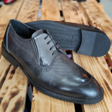 Pantofi Barbati din PIELE Naturala 100% cod: 343GRI