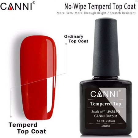 Top Coat CANNI TEMPERED TOP No-Wipe Fara Degresare 7.3ML