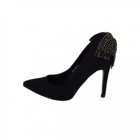PANTOF CU TOC INALT SI ELEGANT,NUANTA DE NEGRU