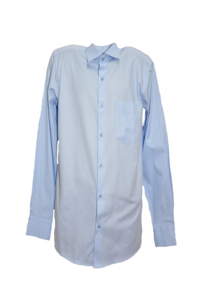 Camasa clasica, eleganta, albastra cu design de patratele mici