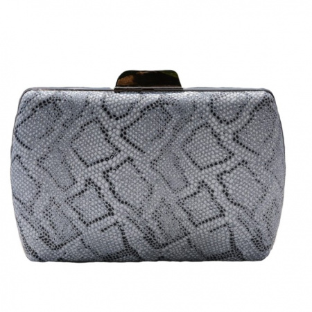 Poseta eleganta,design piele de sarpe ,nuanta alb