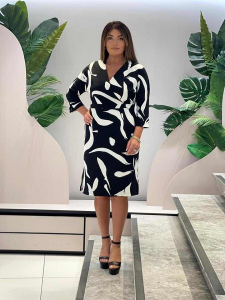 Rochie negru cu alb