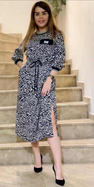 Rochie negru cu alb
