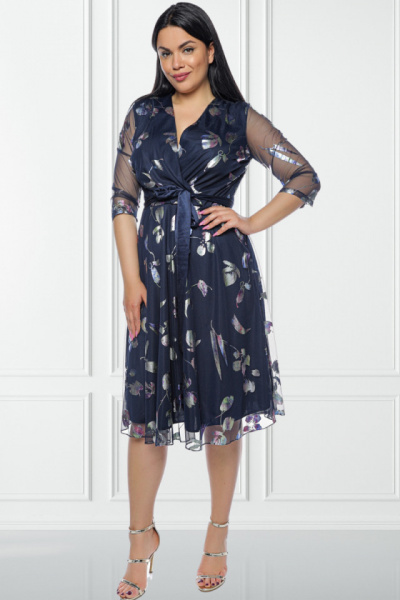 Rochie Rebeca Tulle Bleumarin