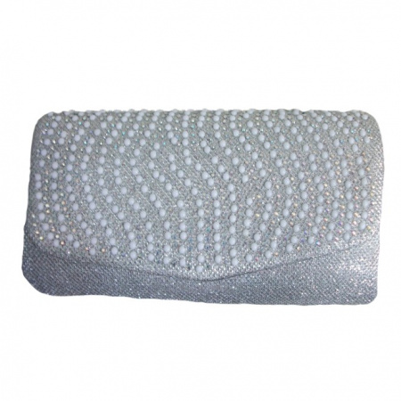 Poseta shic, cu perle mici decorative si strass-uri