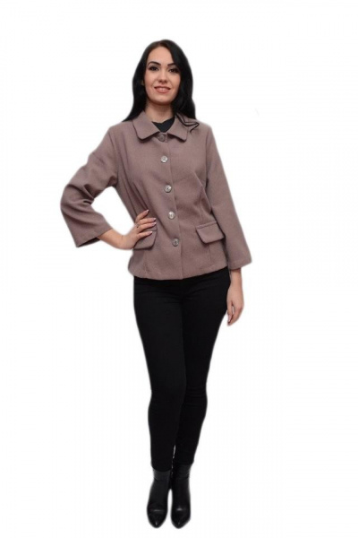 Sacou casual, scurt in talie, nuante gri, maro