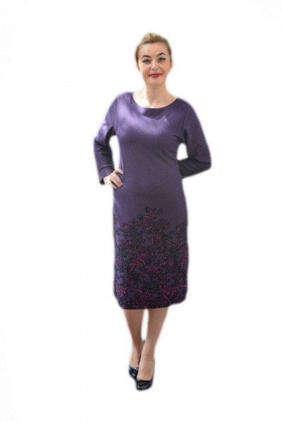 Rochie de zi, de culoare mov, croi moderrn