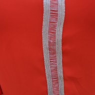 Bluza lejera de primavara-vara, culoare rosie cu dunga argintie