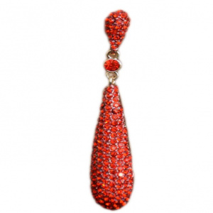 Cercei fashion din metal argintiu decorat cu pietre albastre