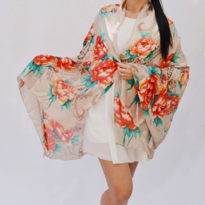 Esarfa casual cu forma clasica si design multicolor